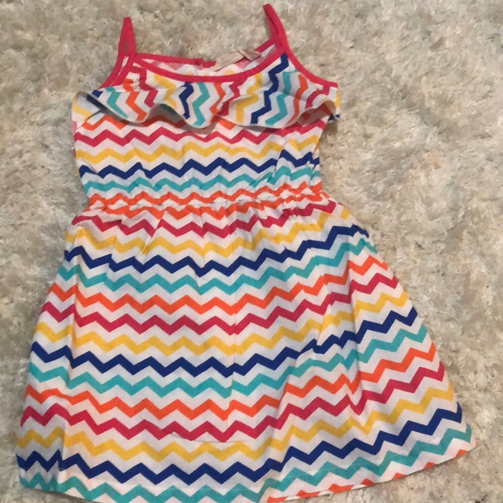 Girls multi stripe colored dress